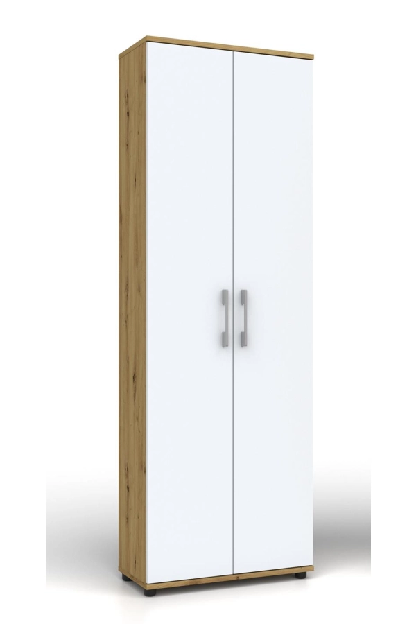 Regał  Szafa G 60 2d Dąb ARTISAN / biale drzwi